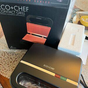 Eco Chef Premium Nonstick Copper Ceramic Indoor Kitchen Contact Grill